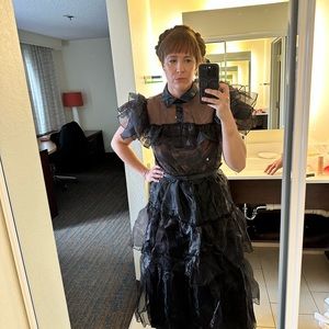 Wednesday Addams Halloween dress - size L- from Urban outfitters.